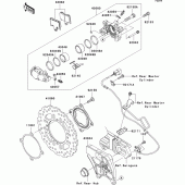 Схема вузла: Заднє гальмо для Kawasaki ZX1400 ZZR1400 ABS