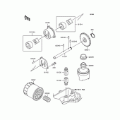 Схема узла: Масляный насос & Масляный фильтр для Kawasaki ZR400 ZRX-II