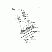 Схема узла: Клапанная крышка для Kawasaki ZX1000 Ninja H2