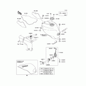 Схема узла: Топливный бак для Kawasaki ZX600 Ninja ZX-6