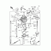 Схема вузла: Карбюратор для Kawasaki KL250 KL250 Super Sherpa