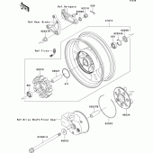 Схема вузла: Ступиця заднього колеса для Kawasaki VN1600 VN1600 Mean Streak