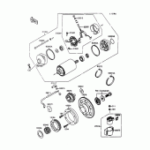 Схема вузла: Starter motor для Kawasaki VN1500 Vulcan 88