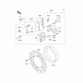 Схема вузла: Переднє гальмо для Kawasaki KL250 KL250 Super Sherpa