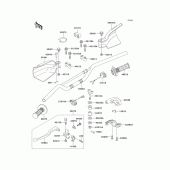 Схема узла: Руль & Пульт управления рулевой для Kawasaki KLX650 KLX650R
