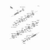 Схема вузла: Трансмісія для Kawasaki VN1600 Vulcan 1600 Nomad