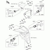 Схема узла: Поворотники для Kawasaki ZR750 Z750S