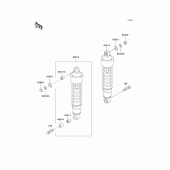 Схема узла: Подвеска/амортизатор для Kawasaki EL250 Eliminator 252