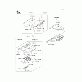 Схема вузла: Сидіння (1/2) для Kawasaki ZR1000 Z1000