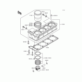 Схема вузла: Циліндр & Поршень для Kawasaki ZG1000 Concours