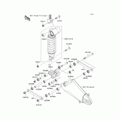 Схема узла: Подвеска/задний амортизатор для Kawasaki ZX636 Ninja ZX-6R