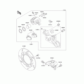 Схема вузла: Заднє гальмо для Kawasaki KLX250 KLX250