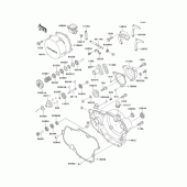 Схема вузла: Engine cover(s)(1/2) для Kawasaki KX500