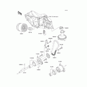 Схема узла: Масляный насос & Масляный фильтр для Kawasaki ER400 ER-4N