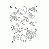 Схема узла: Крышка двигателя для Kawasaki ZR400 Zephyr