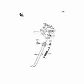 Схема вузла: Бічна підніжка для Kawasaki BR125 Z125 Pro