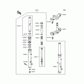 Схема вузла: Вилка передньої осі для Kawasaki ZR1100 Zephyr 1100RS