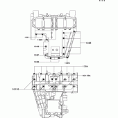 Схема узла: Болты картера двигателя для Kawasaki ZX600 ZZ-R600