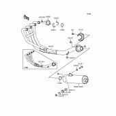 Схема вузла: Вихлопна система для Kawasaki ZR750 ZR-7S