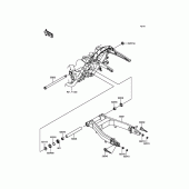 Схема вузла: Задній важіль (маятник) для Kawasaki VN1700 Vulcan 1700 Nomad ABS