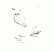 Схема вузла: Інформаційні наклейки для Kawasaki ER650 Z650