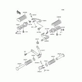 Схема вузла: Підніжки для Kawasaki BJ250 Estrella Custom