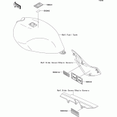Схема вузла: Інформаційні наклейки для Kawasaki ER500 ER-5