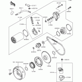 Схема вузла: Starter motor для Kawasaki BJ250 Estrella RS