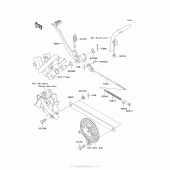 Схема узла: Педаль тормоза (Aaf) для Kawasaki AX125 Fury 125R