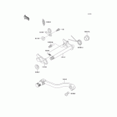 Схема узла: Переключатель передач для Kawasaki KX100