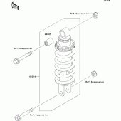 Схема вузла: Амортизатор для Kawasaki ZX600 ZZ-R600