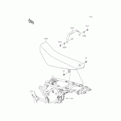 Схема вузла: Сидіння для Kawasaki KLX125 D-Tracker