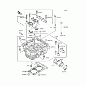 Схема вузла: Головка циліндра для Kawasaki EL250 Eliminator 250LX