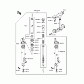 Схема вузла: Вилка передньої осі для Kawasaki ZR400 Zephyr X
