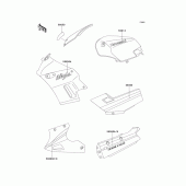 Схема вузла: Decals(ebony/gray) для Kawasaki EX250 Ninja 250