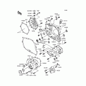 Схема вузла: Кришка двигуна для Kawasaki KLX300R