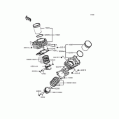 Схема узла: Цилиндр & Поршень для Kawasaki VN400 Vulcan