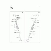 Схема узла: Клапан(ы) для Kawasaki KX450 KX450F