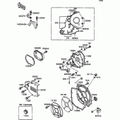 Схема вузла: Engine cover(s) для Kawasaki ZX750 ZXR750