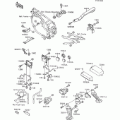 Схема вузла: Батарейний відсік для Kawasaki ZX600 GPX600R