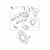 Схема узла: Задний тормозной суппорт для Kawasaki ZX600 Ninja ZX-6