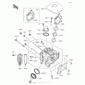 Схема вузла: Головка циліндра для Kawasaki BR125 Z125 Pro
