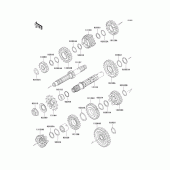 Схема вузла: Трансмісія для Kawasaki KLX300R
