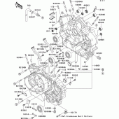 Схема узла: Картер двигателя (1/2) для Kawasaki VN1500 VN1500 Classic