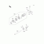 Схема вузла: Gear change drum/shift fork(s) для Kawasaki VN1500 VN1500 Classic Tourer