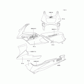 Схема узла: Decals(blue)(ex500-d4) для Kawasaki EX500 GPZ500S