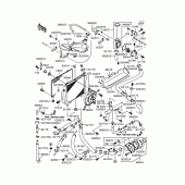 Схема узла: Радиатор для Kawasaki ZX1100 GPZ1100