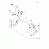 Схема узла: Выхлопная система (s) для Kawasaki KX100