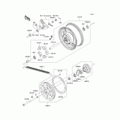 Схема вузла: Ступиця заднього колеса для Kawasaki VN2000 VN2000 Classic