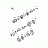 Схема вузла: Трансмісія для Kawasaki KX100